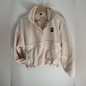 Old Navy Cream Half-Zip Fleece Pullover